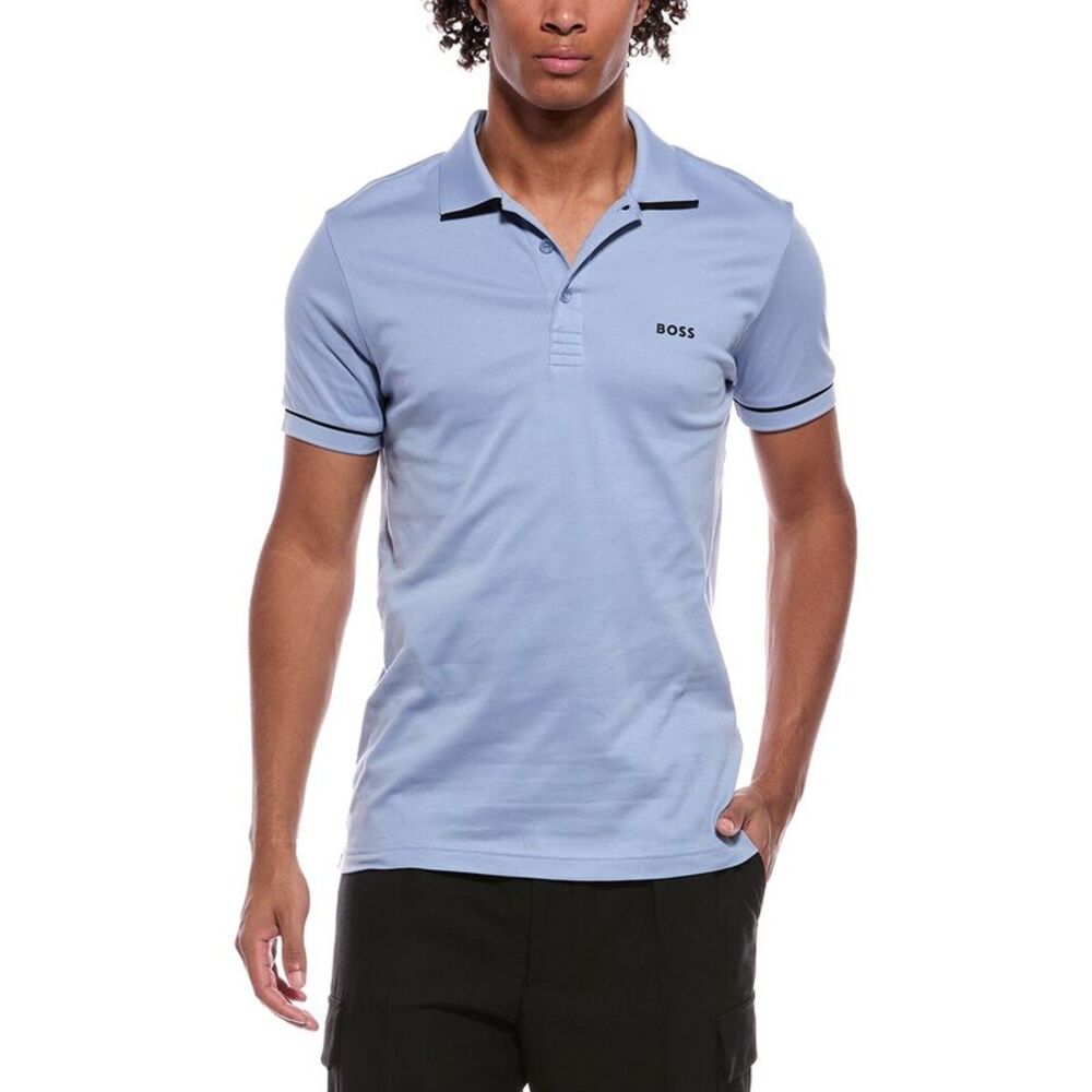 Hugo Boss Mens Boss  Paule Polo Shirt, Blue